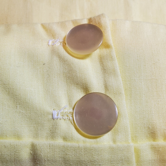 ☀️ NWOT Vintage 60s Yellow House Dress Smock L 🌼 - Picture 8 of 10